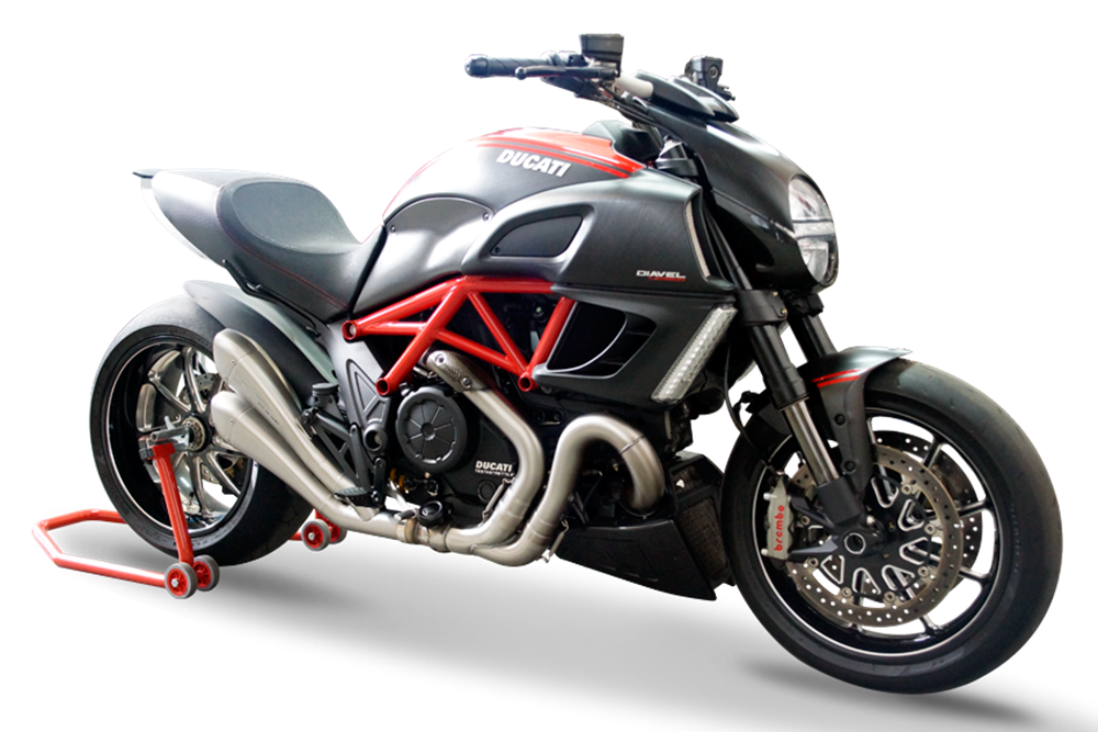 HP Corse Hydroform Satin Exhaust for Ducati Diavel 1200 2011-2016 - HP Corse