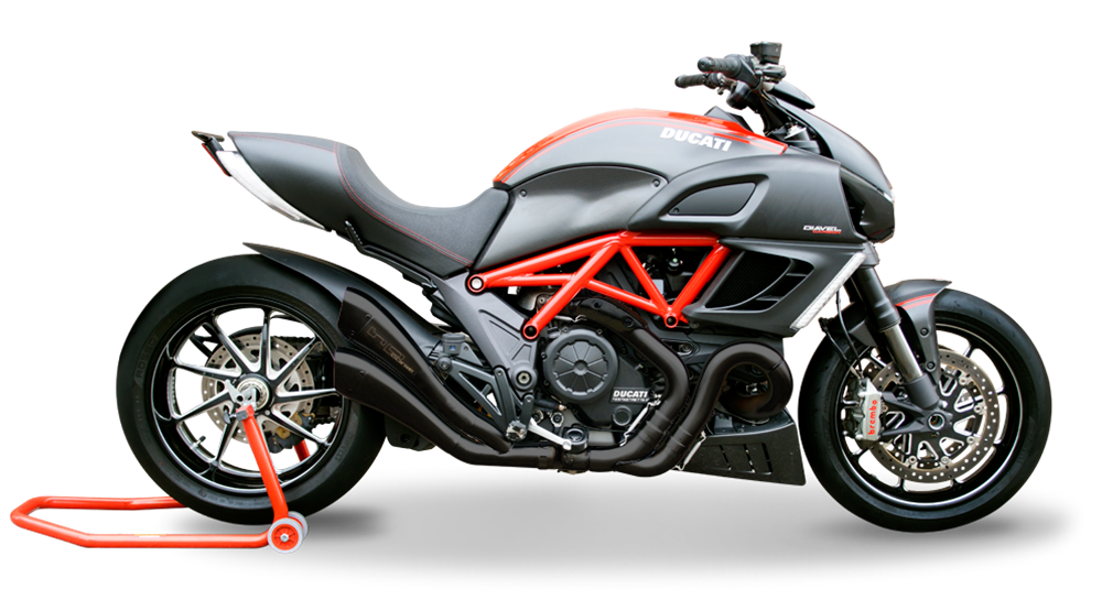 HP Corse Hydroform Black Exhaust for Ducati Diavel 1200 2011-2016 - HP Corse