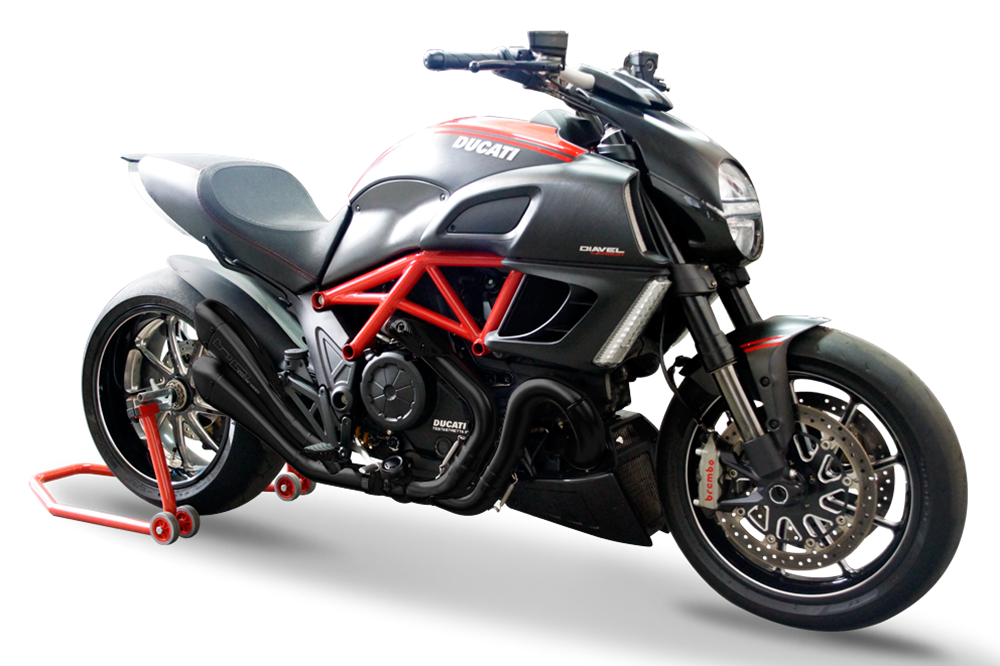 HP Corse Hydroform Black Exhaust for Ducati Diavel 1200 2011-2016 - HP Corse