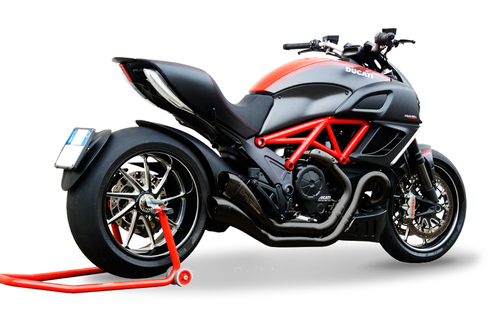 HP Corse Hydroform Black (FACTORY Version) Exhaust for Ducati Diavel 1200 2011-2016 - HP Corse