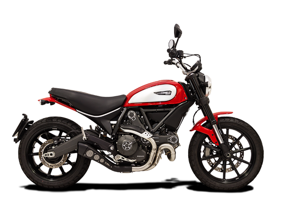 HP Corse Hydroform-CLASSIC Black Exhaust for Ducati Scrambler 800 2015-2020 - HP Corse