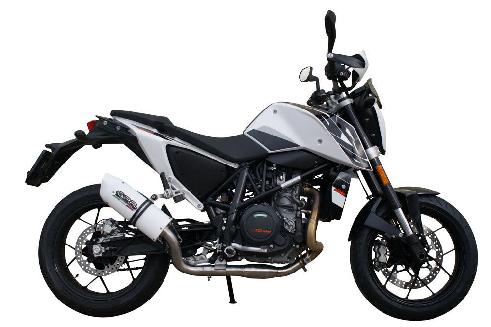 GPR exhaust Ktm Duke 690 2017-2020, Albus Evo4, Homologated legal slip-on exhaust including removable db killer and link pipe - GPR Exhausts
