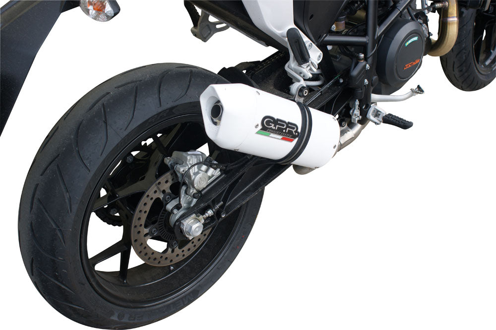 GPR exhaust Ktm Duke 690 2017-2020, Albus Evo4, Homologated legal slip-on exhaust including removable db killer and link pipe - GPR Exhausts