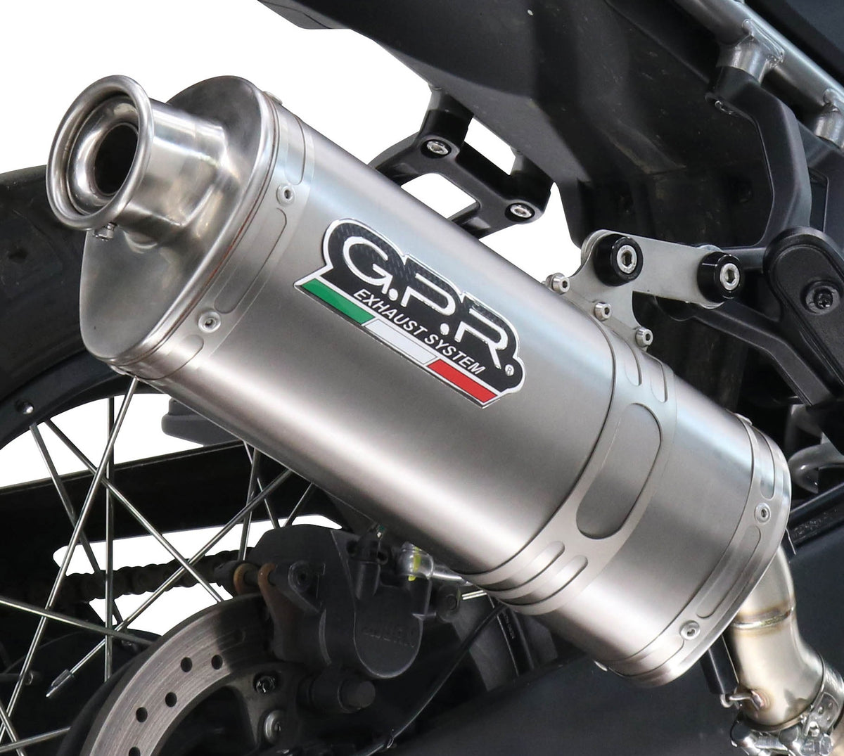 GPR exhaust Zontes 703 F 2025-2026, Dune Triovale Titanio, Homologated legal slip-on exhaust including removable db killer and link pipe - GPR Exhausts