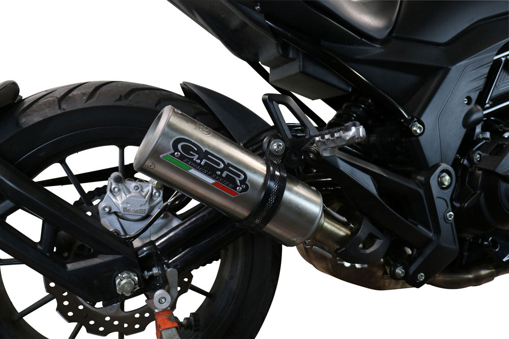 GPR exhaust Benelli 502 C 2021-2024, M3 Inox , Homologated legal slip-on exhaust including removable db killer and link pipe - GPR Exhausts