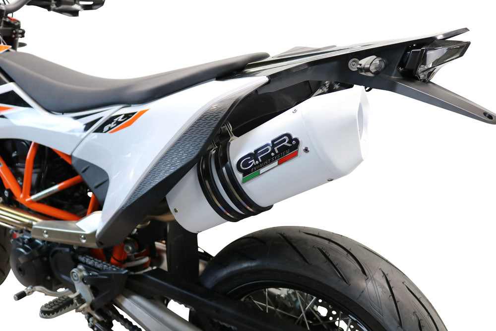 GPR exhaust Ktm Smc 690 R  2019-2020, Albus Evo4, Slip-on exhaust legal for UK and non-EU markets including link pipe and removable db killer - GPR Exhausts