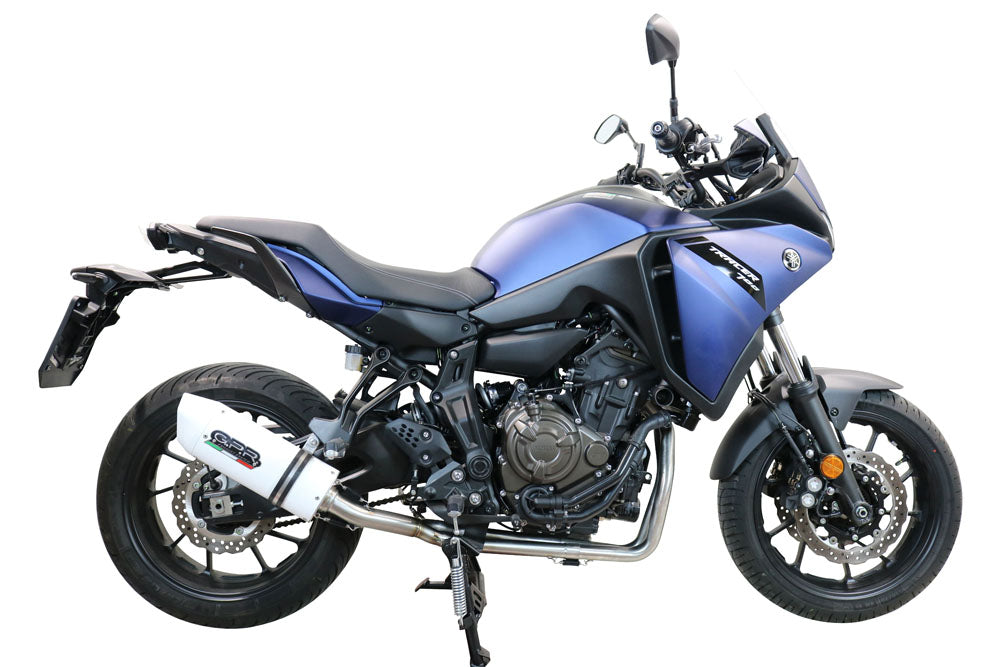 GPR exhaust Yamaha Tracer 7 2021-2024, Albus Ceramic, full system exhaust legal for UK and non-EU countries including removable db killer - GPR Exhausts