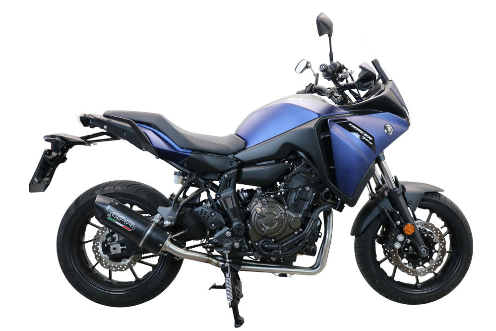 GPR exhaust Yamaha Tracer 7 GT 2020-2024, Furore Nero, full system exhaust legal for UK and non-EU countries including removable db killer - GPR Exhausts