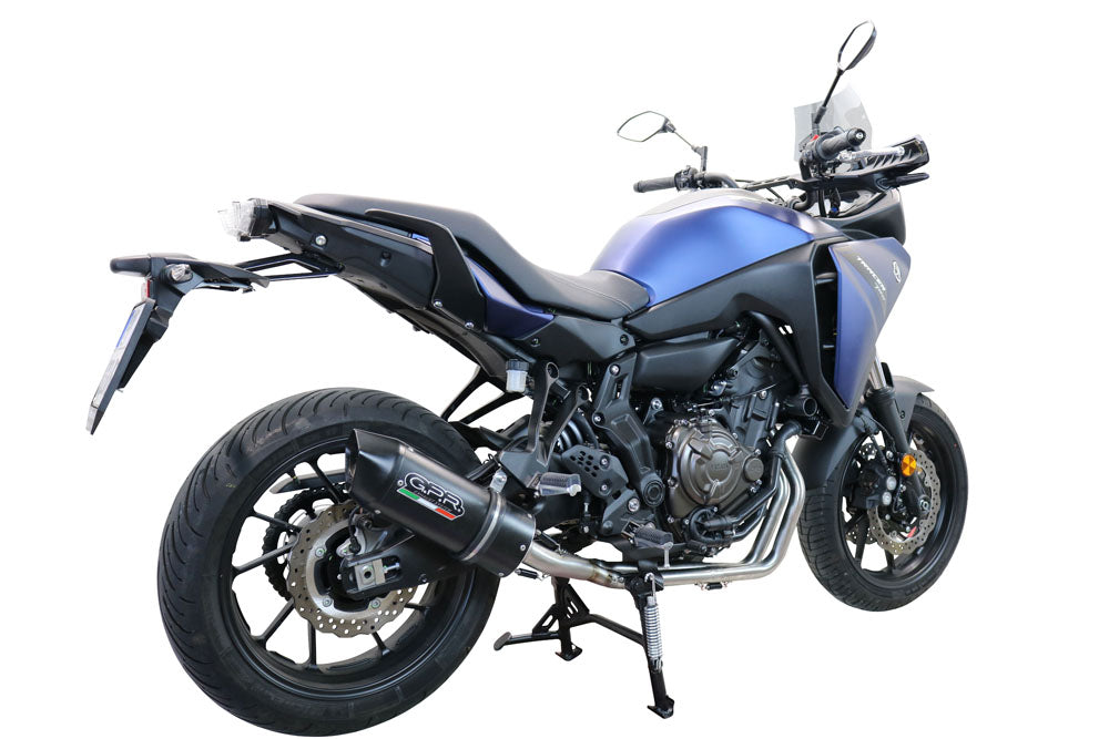 GPR exhaust Yamaha Tracer 7 GT 2020-2024, Furore Nero, full system exhaust legal for UK and non-EU countries including removable db killer - GPR Exhausts