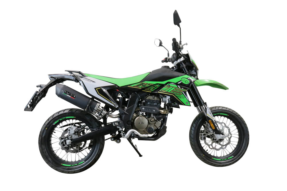 GPR exhaust KL MOTOR KXE 125 2022-2023, Furore Evo4 Nero, Slip-on exhaust legal for UK and non-EU markets including link pipe and removable db killer - GPR Exhausts