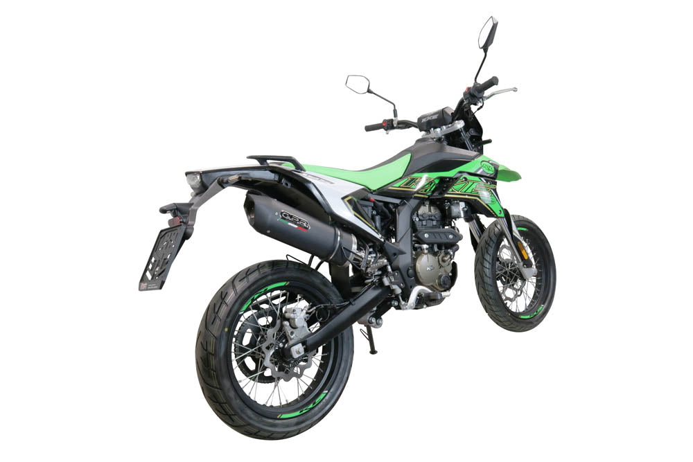 GPR exhaust KL MOTOR KXE 125 2022-2023, Furore Evo4 Nero, Slip-on exhaust legal for UK and non-EU markets including link pipe and removable db killer - GPR Exhausts
