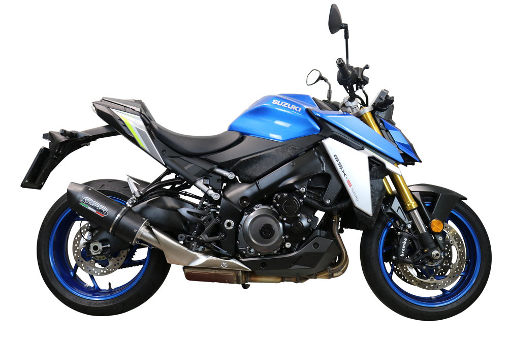 GPR exhaust Suzuki Gsx-S 1000  2021-2025, Furore Evo4 Nero, Homologated legal slip-on exhaust including removable db killer and link pipe - GPR Exhausts