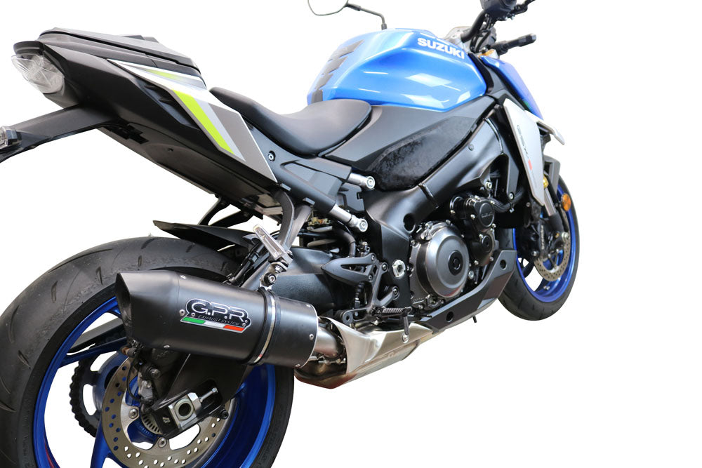 GPR exhaust Suzuki Gsx-S 1000  2021-2025, Furore Evo4 Nero, Homologated legal slip-on exhaust including removable db killer and link pipe - GPR Exhausts