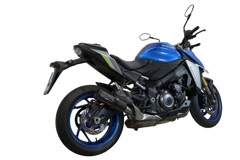 GPR exhaust Suzuki Gsx-S 1000  2021-2025, M3 Black Titanium, Homologated legal slip-on exhaust including removable db killer and link pipe - GPR Exhausts