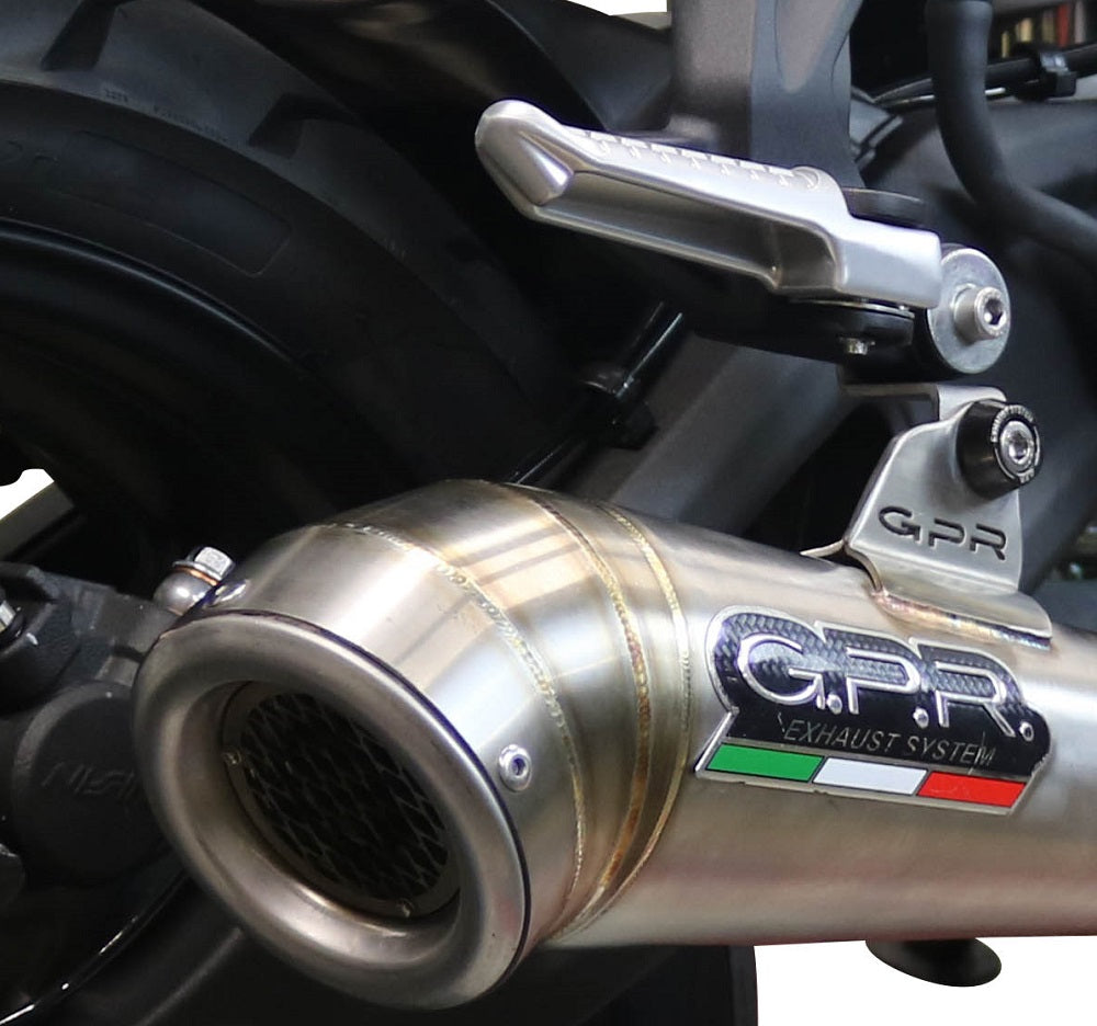 GPR exhaust Voge 500DS 2021-2024, Powercone Evo, Homologated legal slip-on exhaust including removable db killer and link pipe - GPR Exhausts