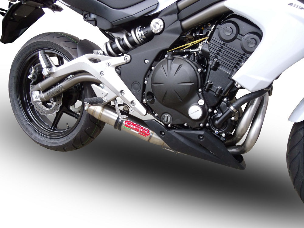 GPR exhaust Kawasaki Er 6 N - F  2012-2016, Deeptone Inox, Homologated legal full system exhaust, including removable db killer - GPR Exhausts