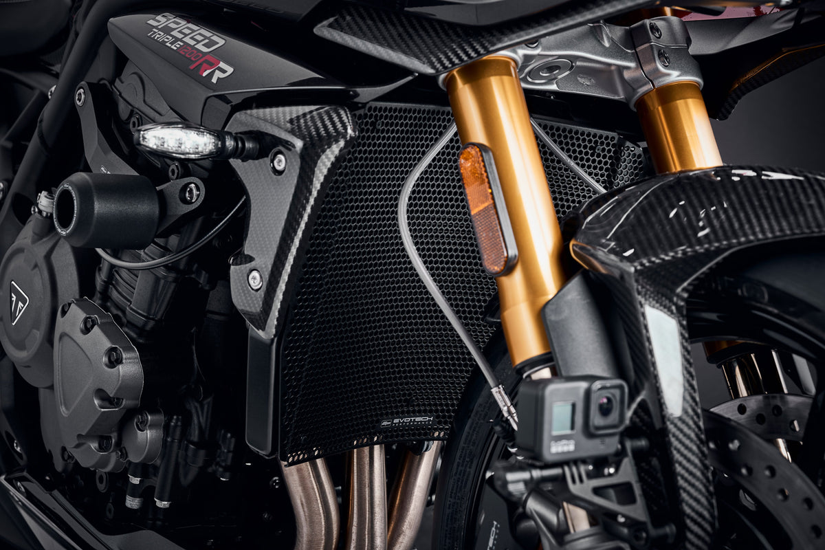 Evotech Radiator Guard (Black) - Triumph Speed Triple 1200 RR (2022+)