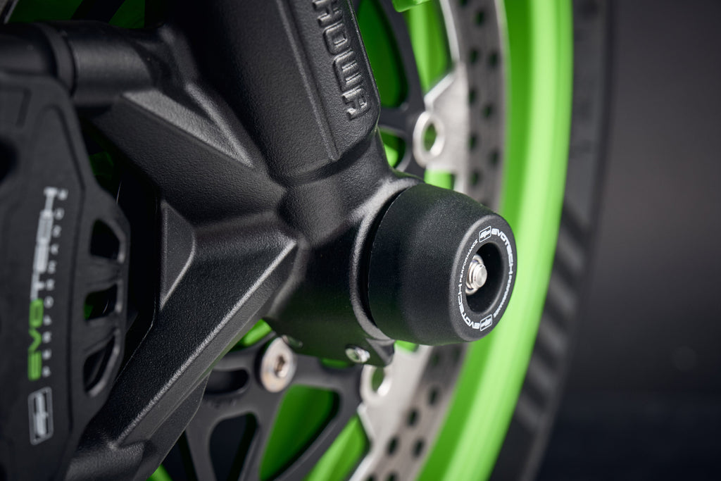 Evotech Front Spindle Bobbins - Kawasaki Ninja ZX-6R 40th Anniversary Edition (2024+)