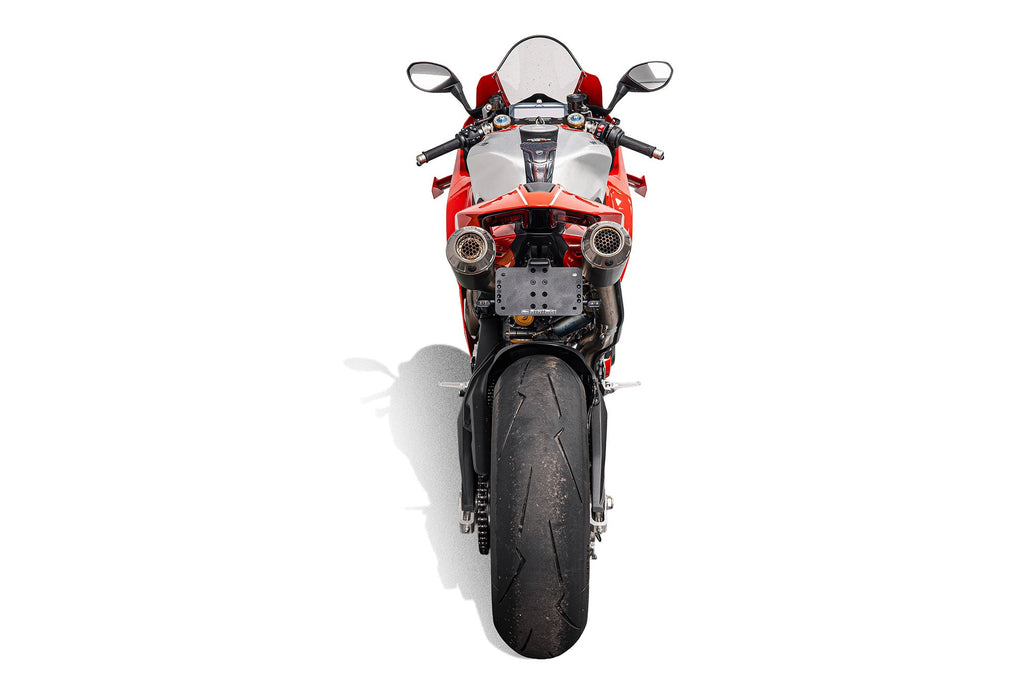 Ducati Panigale V4 S Dynamic Tail Tidy (2025+) with Sequential Indicators For Akrapovic Titanium Full Race Exhaust System