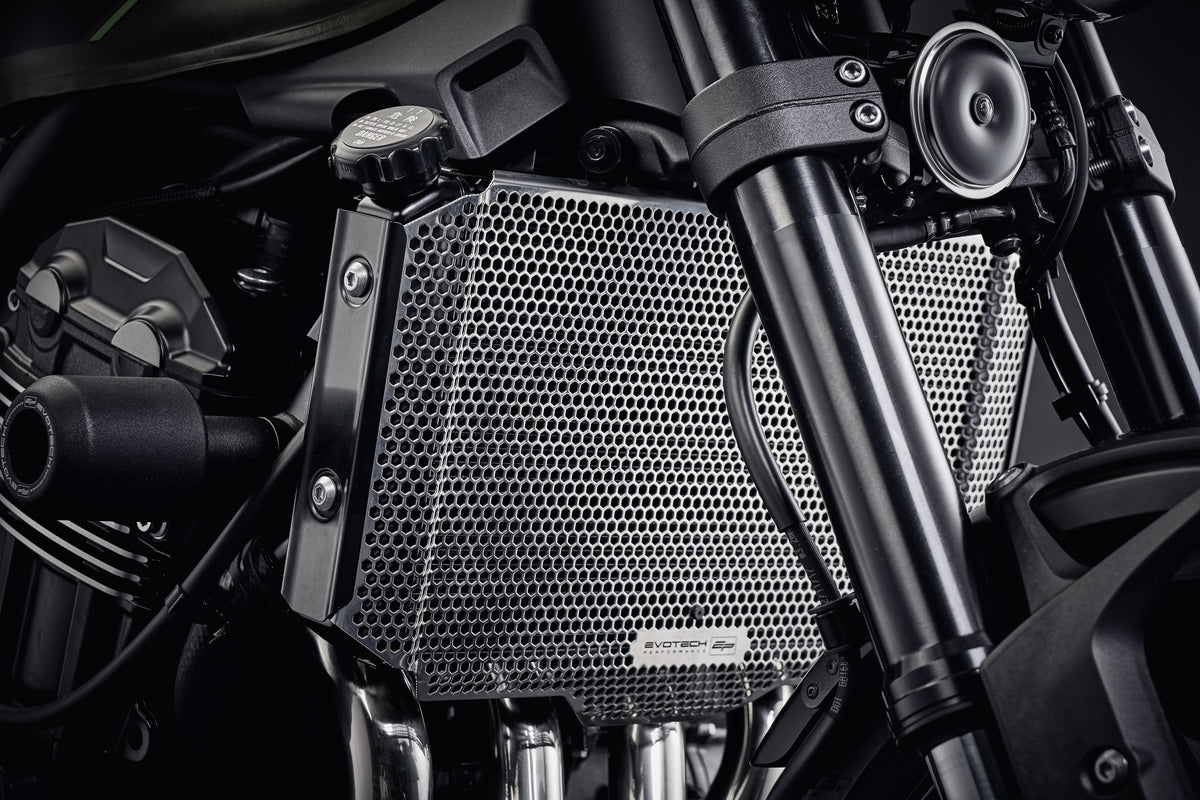 Evotech Kawasaki Z900RS Radiator Guard (2018 - 2020) (Stainless Steel)