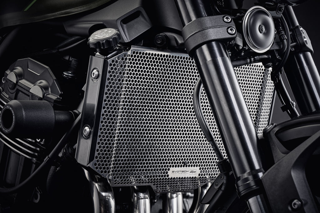Evotech Kawasaki Z900RS Cafe Performance Radiator Guard (2018-2020) (Stainless Steel)
