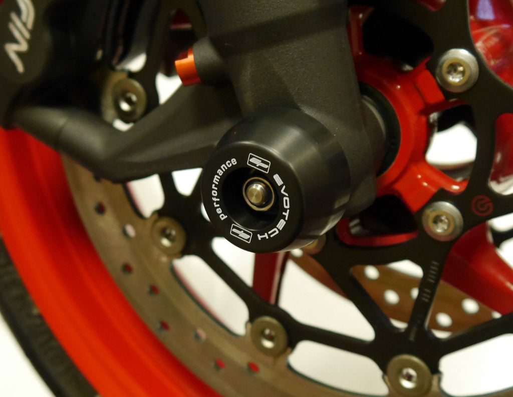 Evotech Front Spindle Bobbins - Triumph Street Triple RX (2015 - 2016)