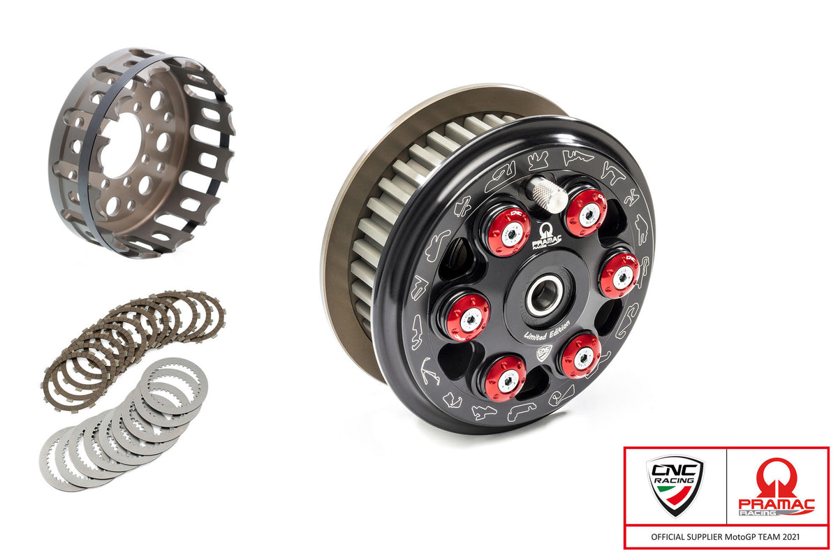 CNC Racing SLIPPER CLUTCH MASTER TECH TEAM PRAMAC LIM. ED. FULL KIT – 12 TEETH ORGANIC - CNC Racing