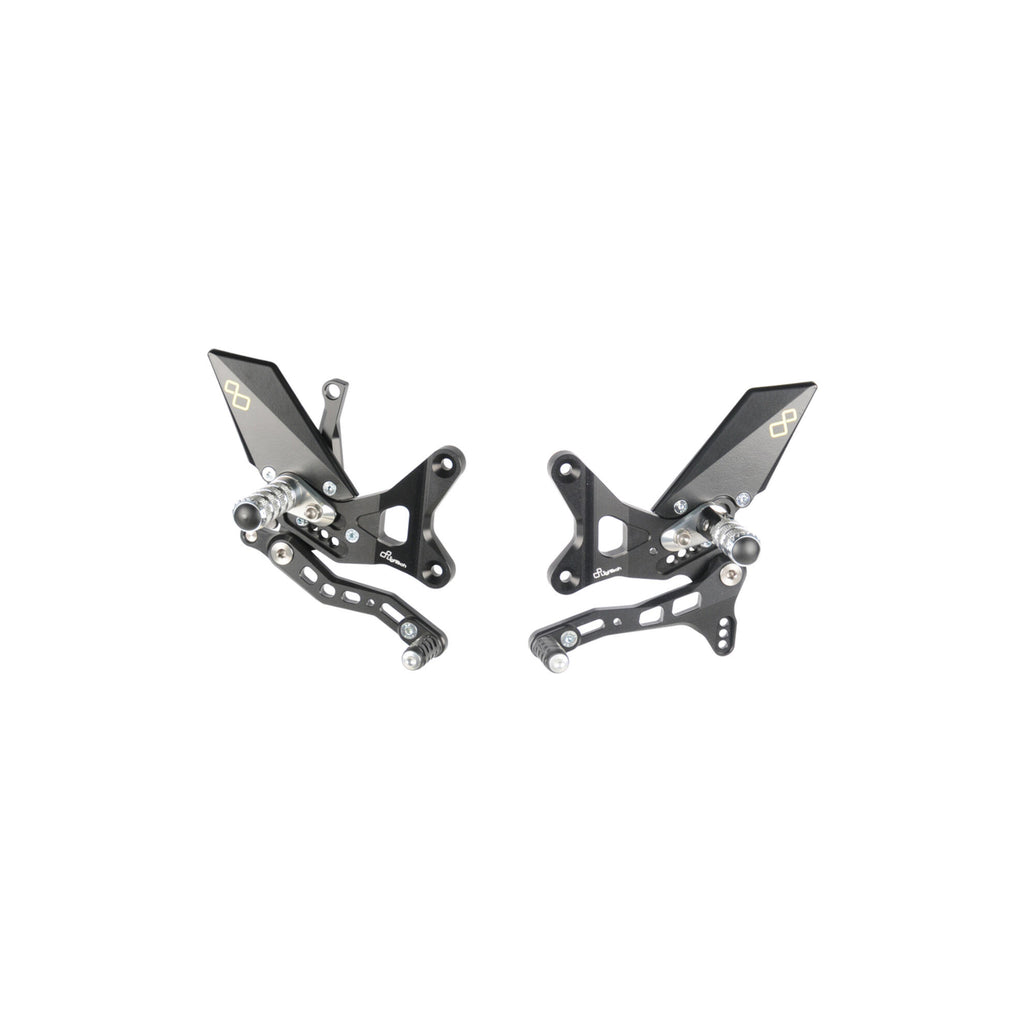 LighTech Adjustable Rear Sets With Fixed Foot Pegs for Kawasaki ZX10R 2011–2015