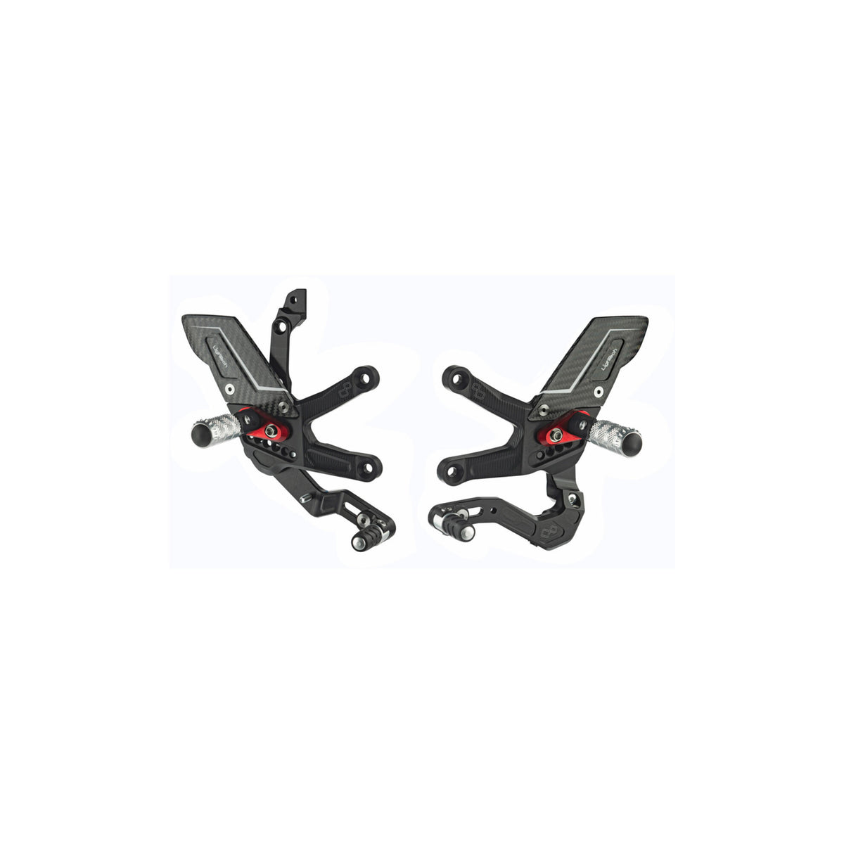 LighTech Ajustable Rear Sets - "R" Version,Reverse Shifting for Kawasaki ZX10R 2021–2026