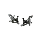 LighTech Adjustable Rear Sets With Fixed Foot Pegs - TRACK USE for Kawasaki ZX25R 2023–2024 / Kawasaki ZX4RR 2024–2026