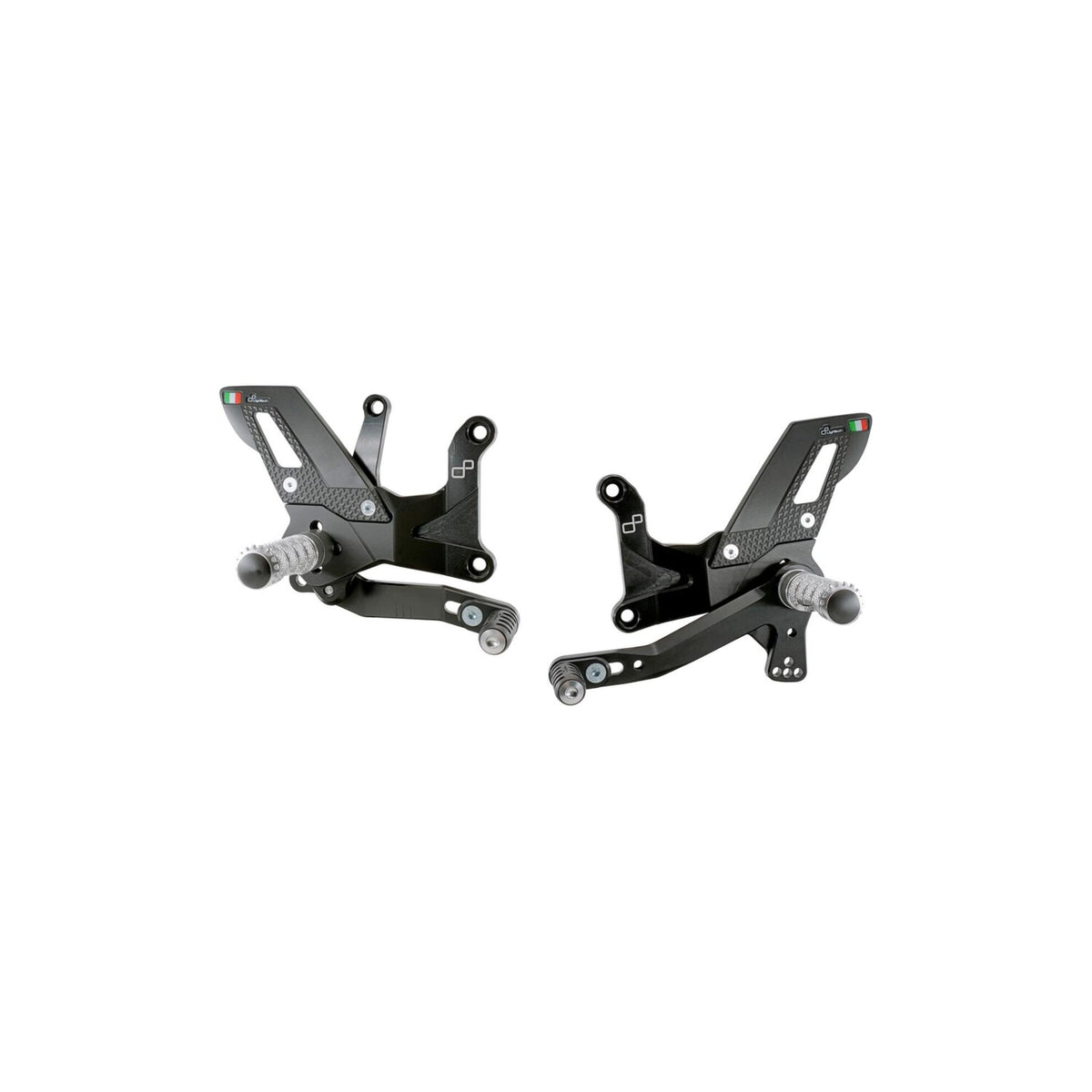 LighTech Adjustable Rear Sets With Fixed Foot Pegs - TRACK USE for Kawasaki ZX25R 2023–2024 / Kawasaki ZX4RR 2024–2026