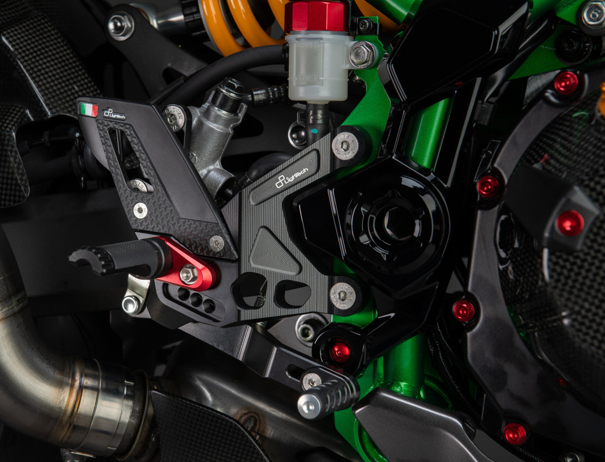 LighTech Adjustable Rear Sets With Fold Up Foot Pegs for Kawasaki Multiple Models