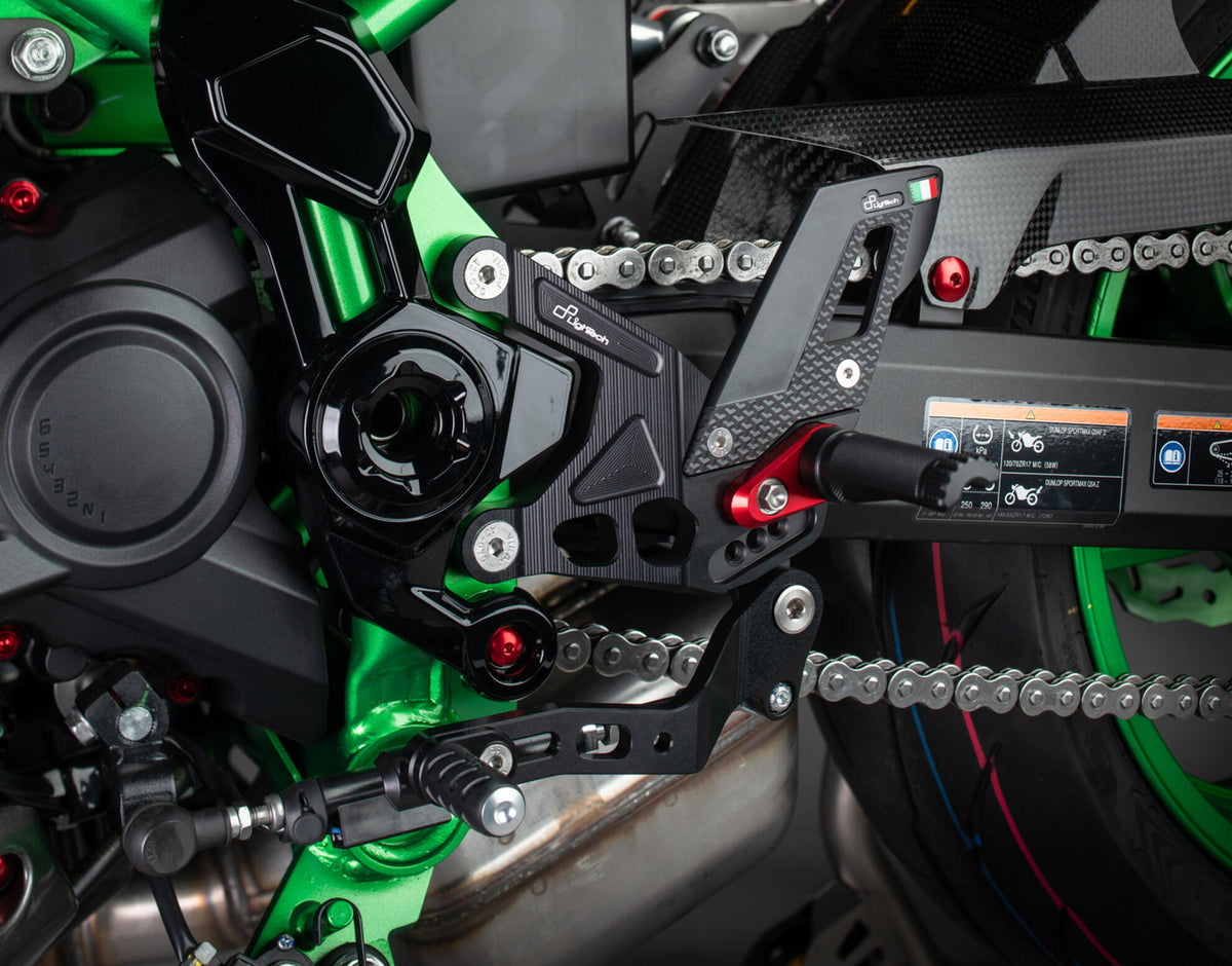LighTech Adjustable Rear Sets With Fold Up Foot Pegs for Kawasaki Multiple Models