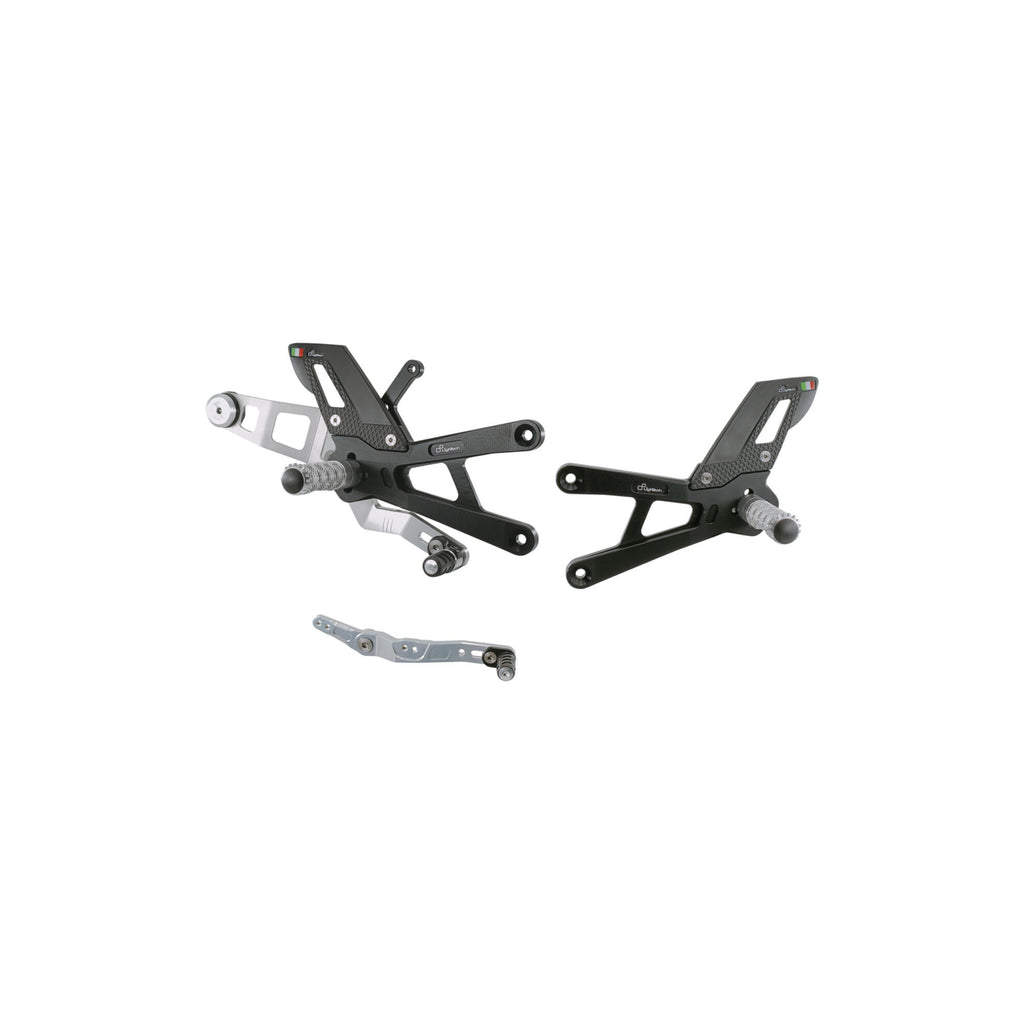 LighTech Adjustable Rear Sets With Fixed Foot Pegs - TRACK USE for Yamaha R1 2015, 2016, 2017, 2018, 2019, 2020, 2021, 2024