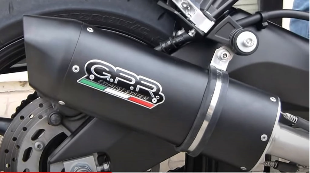 GPR exhaust Yamaha Fz 8  2010-2016, Furore Nero, Homologated legal slip-on exhaust including removable db killer and link pipe - GPR Exhausts