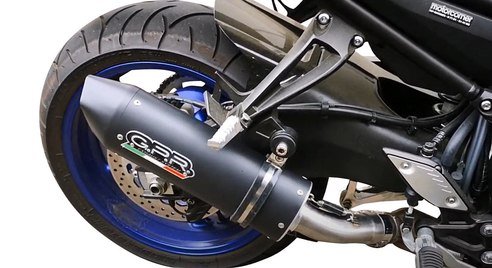 GPR exhaust Yamaha Fz 8  2010-2016, Furore Nero, Homologated legal slip-on exhaust including removable db killer and link pipe - GPR Exhausts