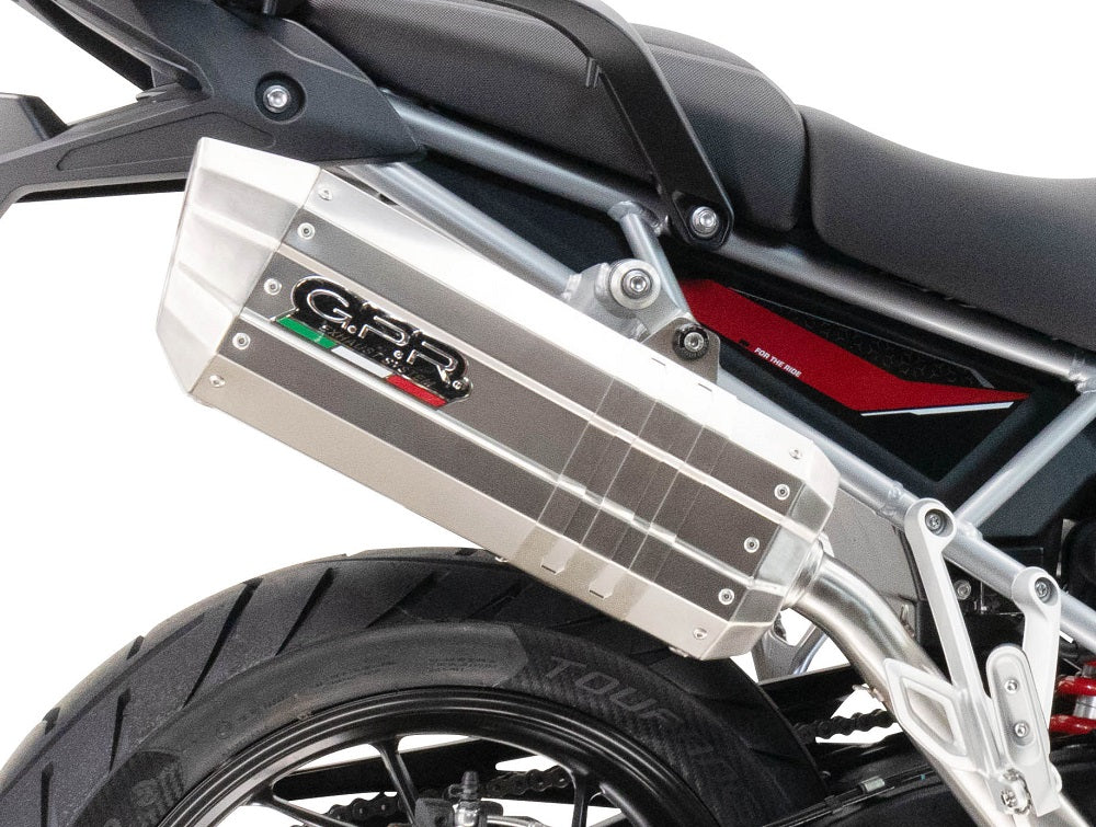 GPR exhaust Bmw R 1200 Gs -Adventure 2004-2009, Hyper Sonic Inox, Homologated legal slip-on exhaust including removable db killer and link pipe - GPR Exhausts