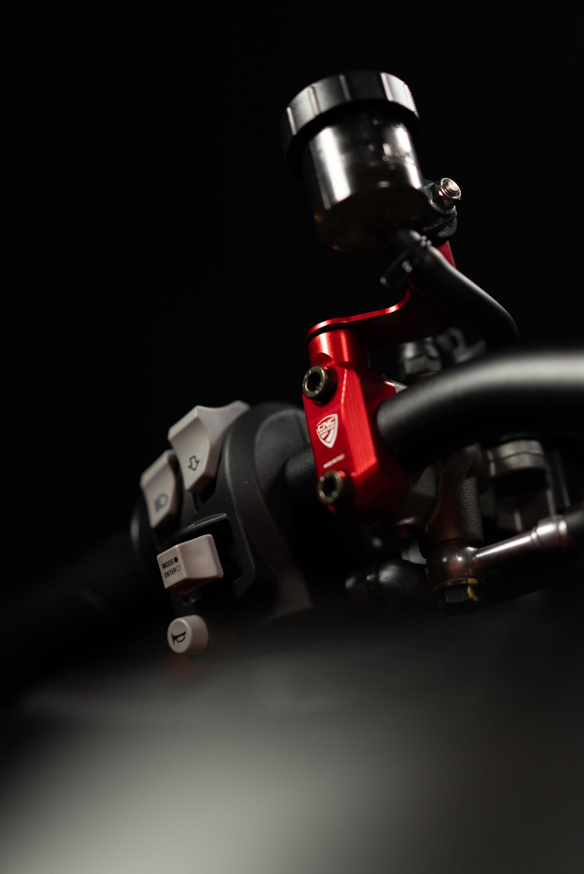CNC Racing Brembo Master Cylinder Clamp with Mirror Mount Thread M10 Counter – Clockwise for Ducati Hypermotard - CNC Racing image 4