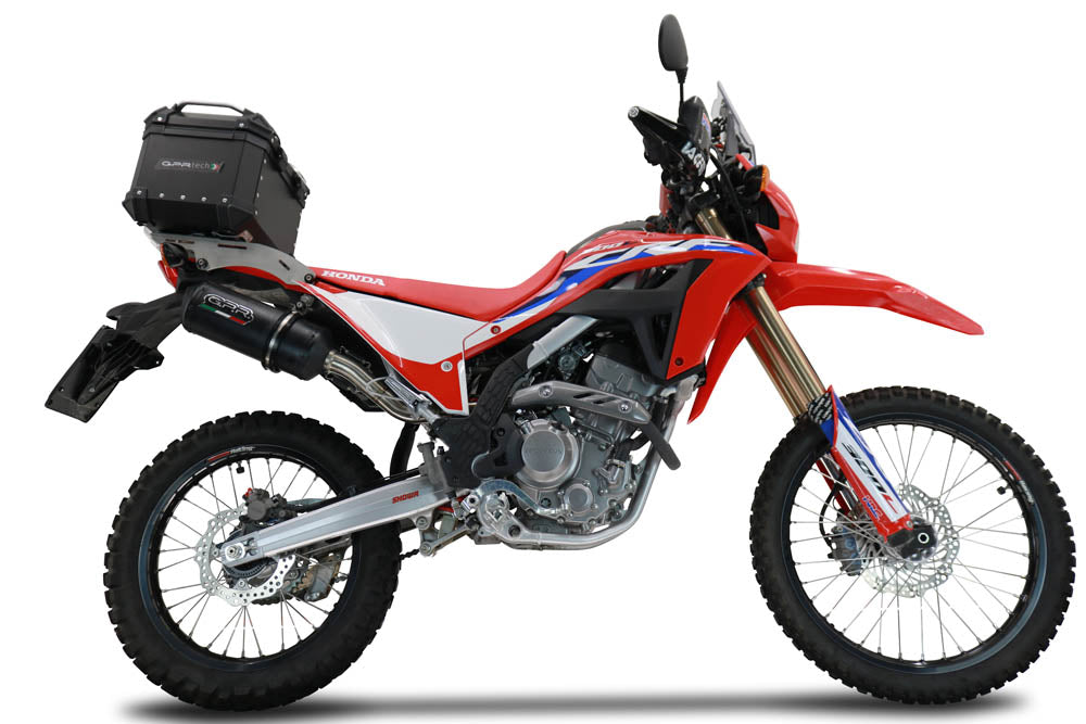GPR Tech Alpi-Tech 26L Aluminium Top Case with Roof Rack & Specific Fitting Plate - Honda CRF 300 L / Rally (2021–2024) - Black
