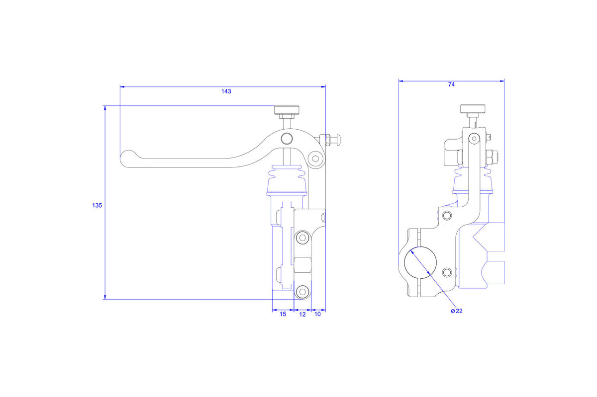 CNC Racing Rear Brake Pump Handlebar Control Kit - CNC Racing image 6