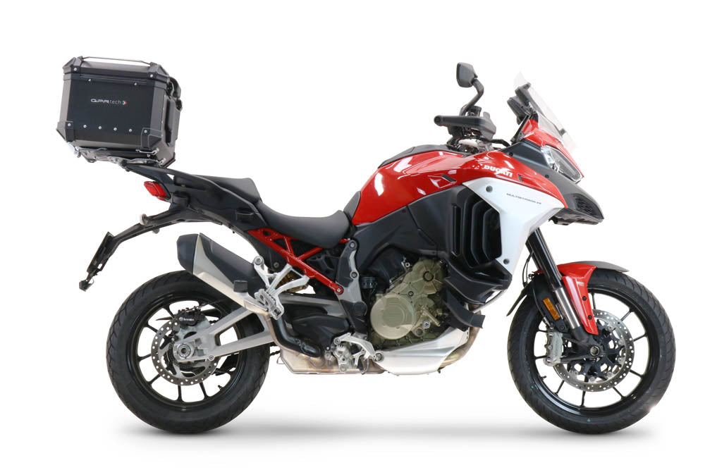 GPR Tech Alpi-Tech 35L Aluminium Top Case with Specific Fitting Plate - Ducati Multistrada V4 / V4S / V4S Sport 1100 (2021–2024) - Black