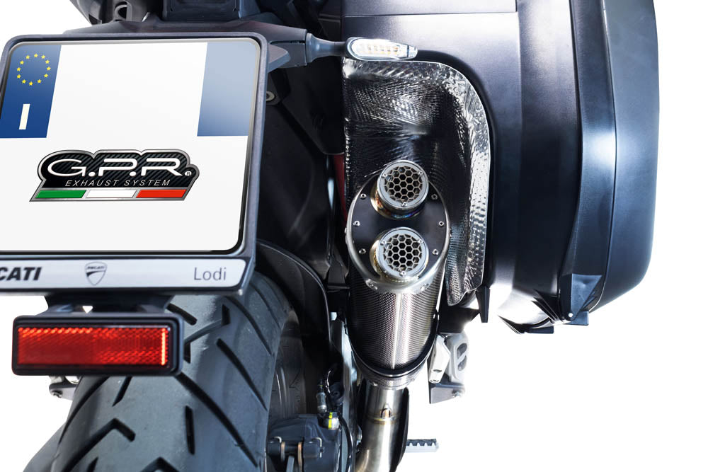 GPR exhaust Ducati Multistrada V4 - S 2022-2024, Dual Inox, Homologated legal slip-on exhaust including removable db killer and link pipe - GPR Exhausts