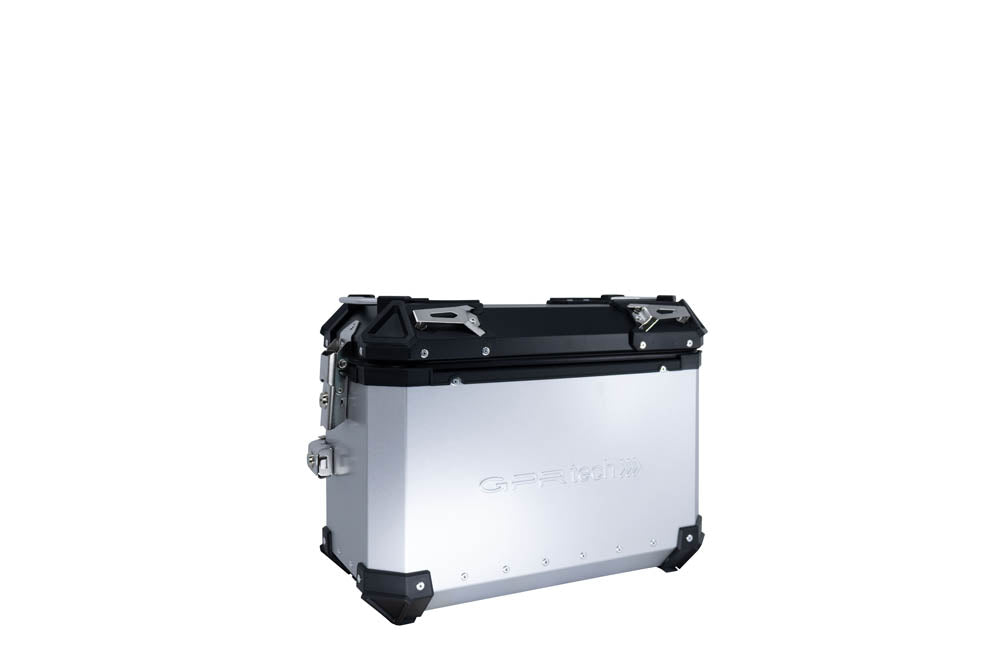 GPR Tech 38L + 32L Contoured Aluminium Side Case Set with Pannier Rack - BMW F 750 GS (2018–2020) - Silver - image 3