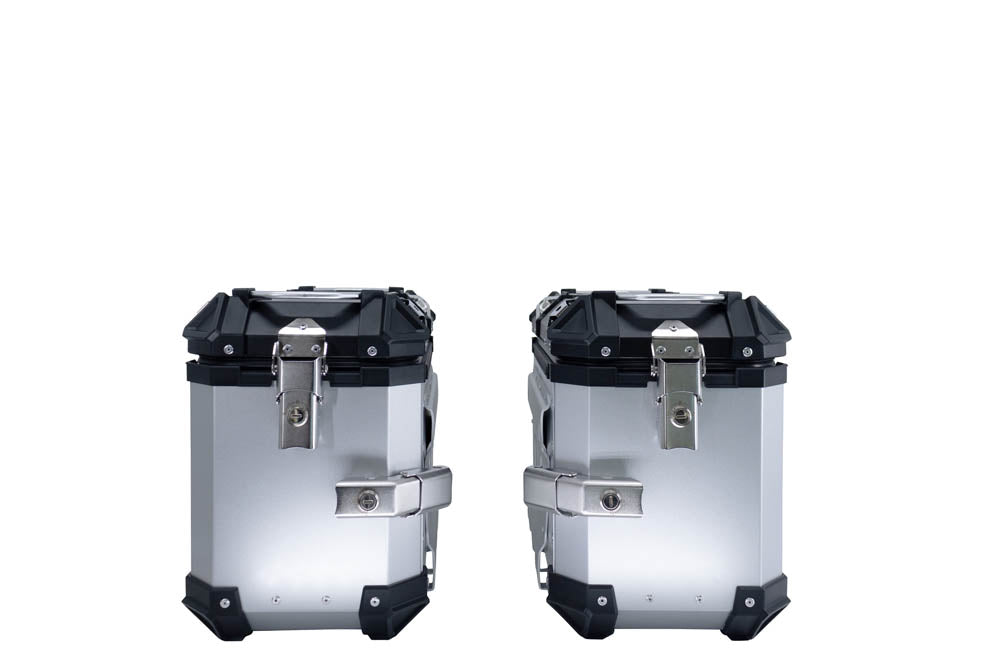 GPR Tech Industry 38L + 38L Aluminium Side Case Set - Silver