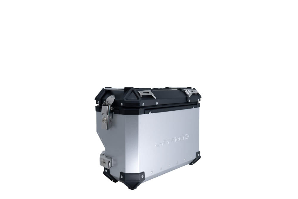 GPR Tech 38L + 32L Contoured Aluminium Side Case Set with Pannier Rack - BMW F 750 GS (2018–2020) - Silver - image 8