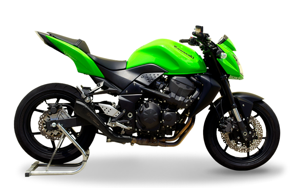 HP Corse Hydroform Black Exhaust for Kawasaki Z 750 2007-2014 - HP Corse