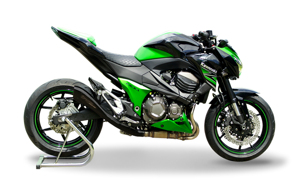 HP Corse Hydroform Black Exhaust for Kawasaki Z 800 2013-2016 - HP Corse