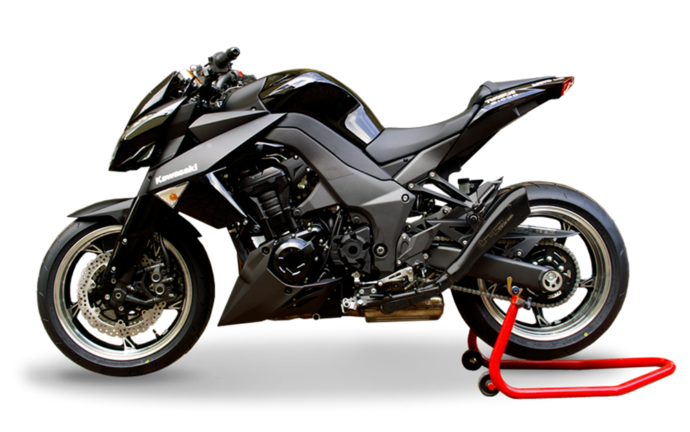 HP Corse Hydroform Black Exhaust for Kawasaki Z 1000 2010-2017 - HP Corse