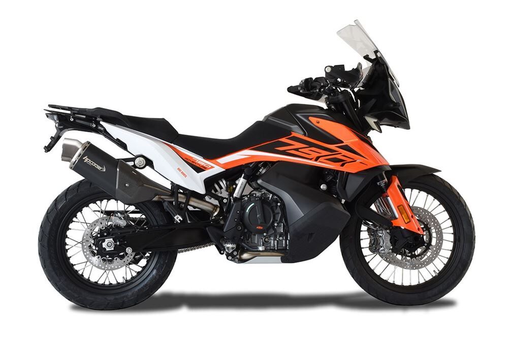 HP Corse 4-Track R Short Black Exhaust for KTM 790 ADV/R 2019-2024 - HP Corse