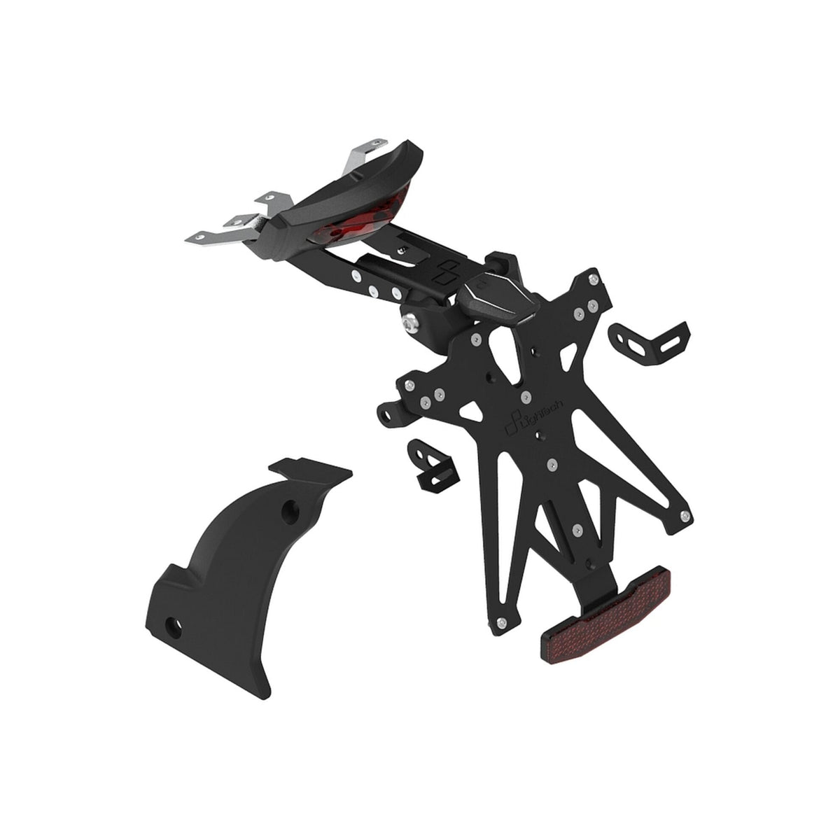LighTech Adjustable License Plate Holder Kit With Swingarm Cover for Triumph TRIDENT 660 2021–2025